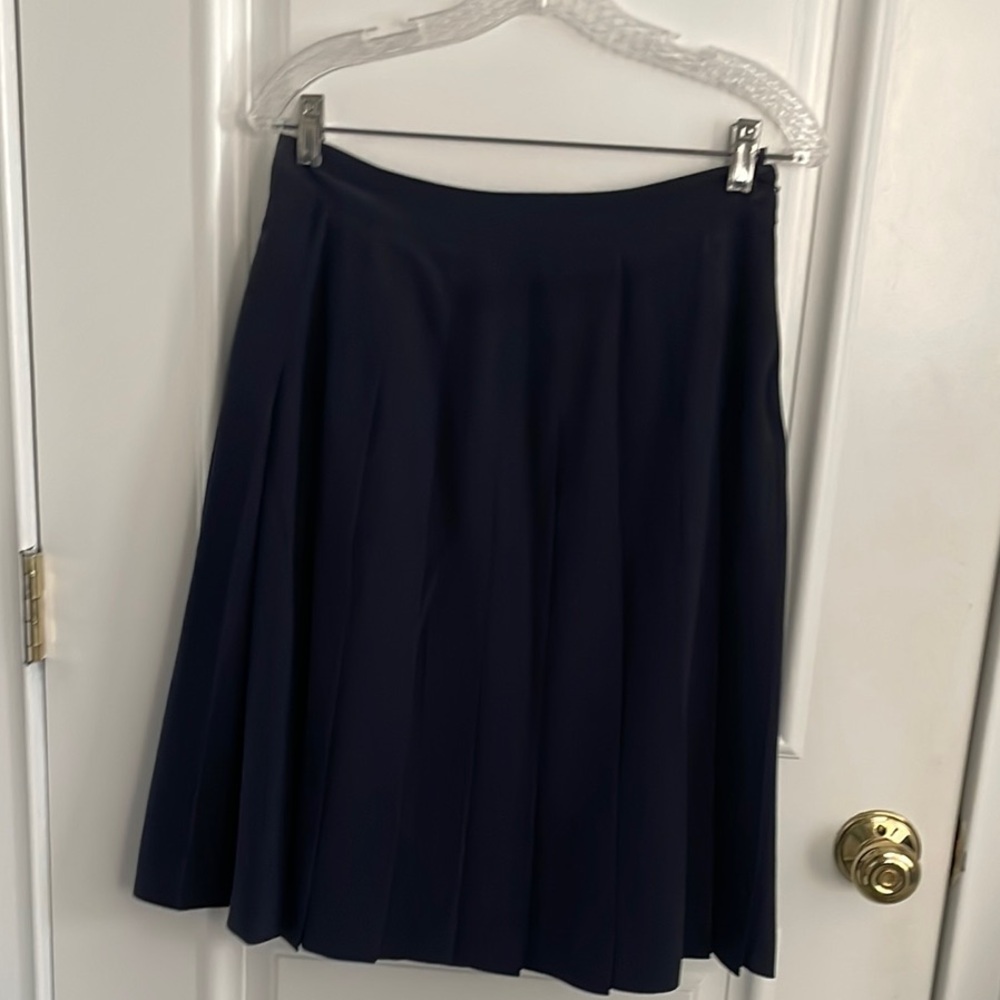 Prada Navy Blue Knee-Length A-Line Skirt